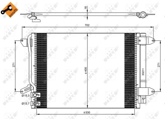 Kondensator, Klimaanlage NRF 350028 von NRF