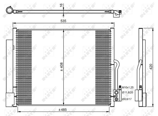 Kondensator, Klimaanlage NRF 350053 von NRF