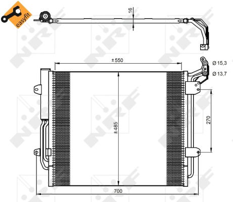 Kondensator, Klimaanlage NRF 350054 von NRF