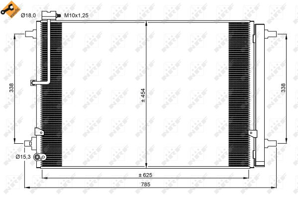 Kondensator, Klimaanlage NRF 350059 von NRF