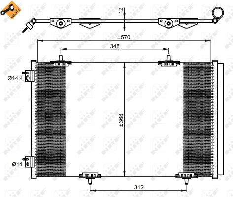 Kondensator, Klimaanlage NRF 350066 von NRF