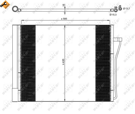 Kondensator, Klimaanlage NRF 350077 von NRF