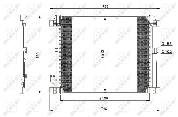 Kondensator, Klimaanlage NRF 350099 von NRF