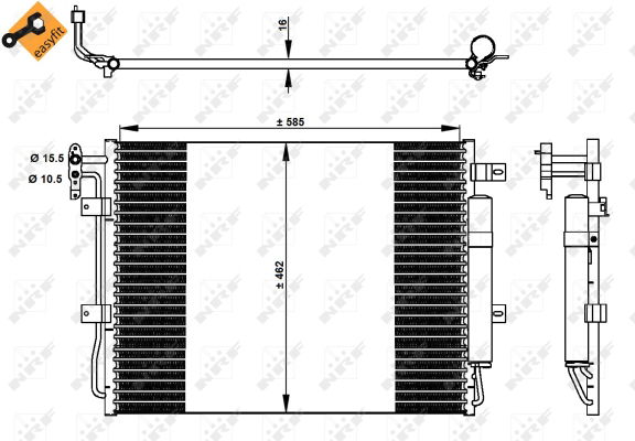 Kondensator, Klimaanlage NRF 350330 von NRF