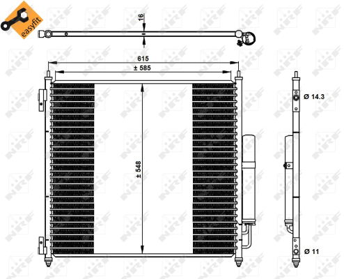 Kondensator, Klimaanlage NRF 350336 von NRF