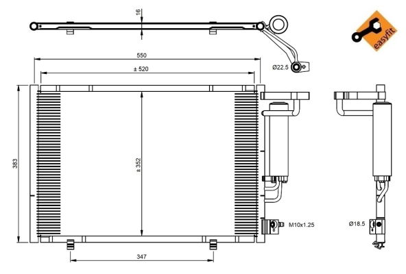 Kondensator, Klimaanlage NRF 350395 von NRF