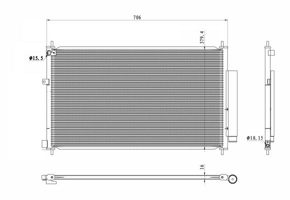 Kondensator, Klimaanlage NRF 350419 von NRF