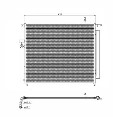 Kondensator, Klimaanlage NRF 350425 von NRF