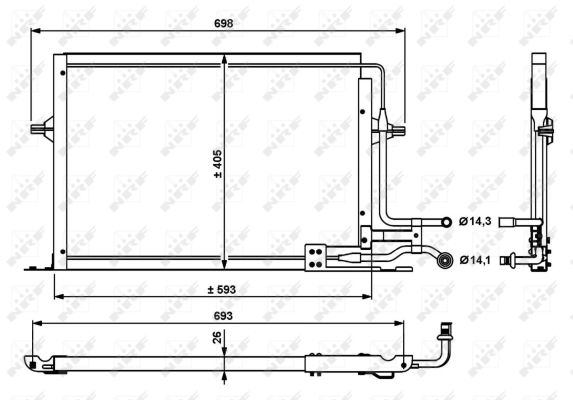 Kondensator, Klimaanlage NRF 35139 von NRF