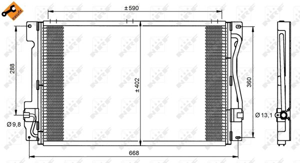 Kondensator, Klimaanlage NRF 35151 von NRF