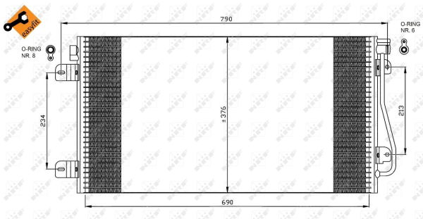 Kondensator, Klimaanlage NRF 35484 von NRF