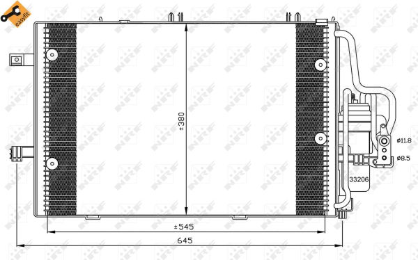 Kondensator, Klimaanlage NRF 35530 von NRF