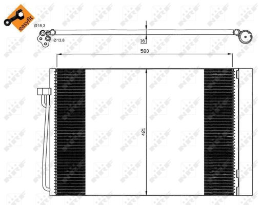 Kondensator, Klimaanlage NRF 35537 von NRF