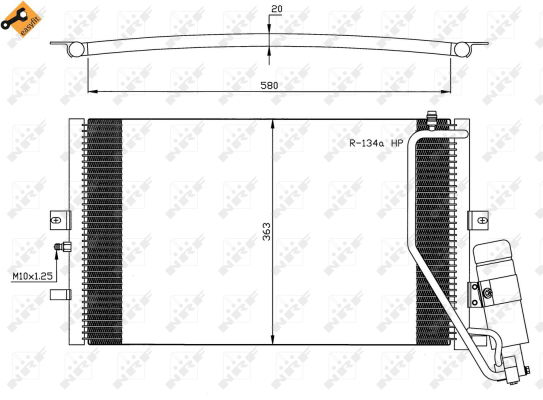 Kondensator, Klimaanlage NRF 35558 von NRF