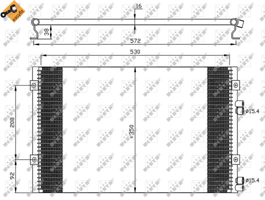 Kondensator, Klimaanlage NRF 35608 von NRF