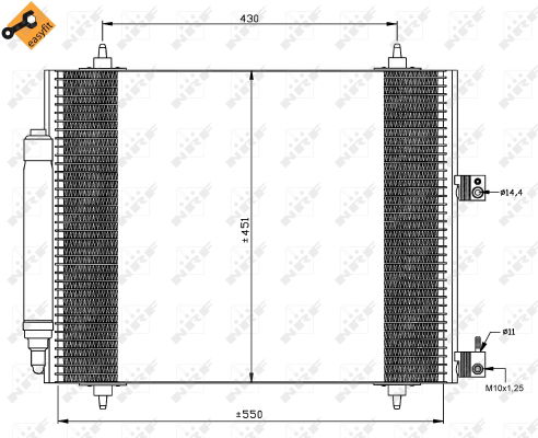 Kondensator, Klimaanlage NRF 35669 von NRF