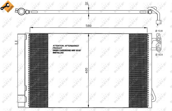 Kondensator, Klimaanlage NRF 35743 von NRF