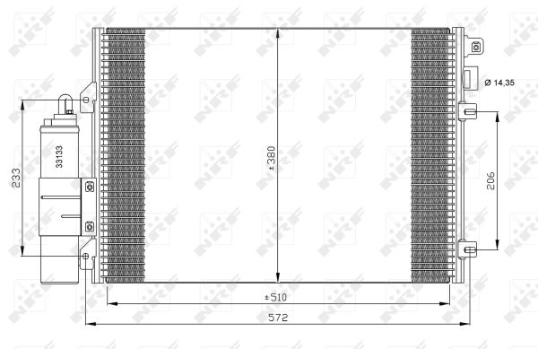 Kondensator, Klimaanlage NRF 35771 von NRF