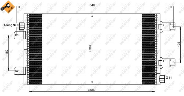 Kondensator, Klimaanlage NRF 35880 von NRF