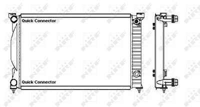 Nrf Kühler, Motorkühlung [Hersteller-Nr. 50543A] für Audi, Seat von NRF