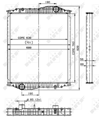 Nrf Kühler, Motorkühlung [Hersteller-Nr. 509888] von NRF