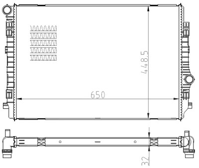 Nrf Kühler, Motorkühlung [Hersteller-Nr. 550081] für Audi, Seat, Skoda, VW von NRF