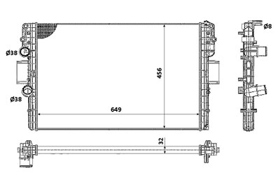 Nrf Kühler, Motorkühlung [Hersteller-Nr. 58361] für Iveco von NRF