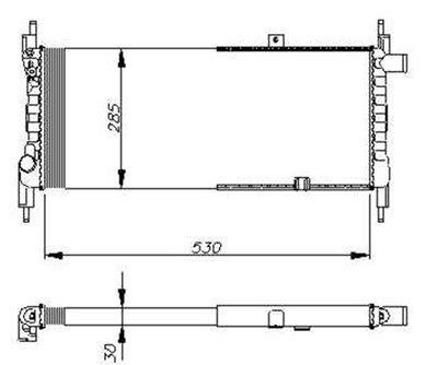 Nrf Kühler, Motorkühlung [Hersteller-Nr. 58711] für Opel von NRF