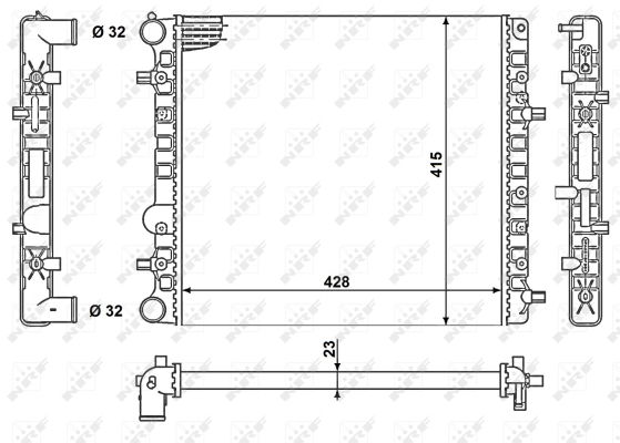 Kühler, Motorkühlung NRF 50140 von NRF