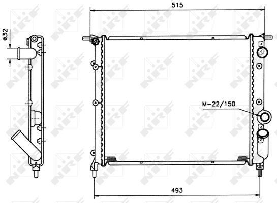 Kühler, Motorkühlung NRF 516259 von NRF