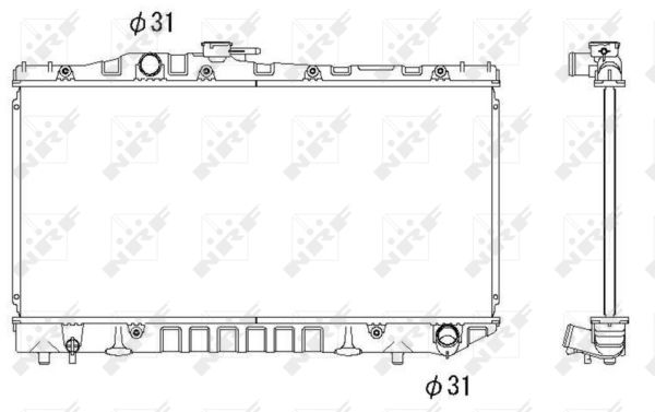 Kühler, Motorkühlung NRF 516712 von NRF