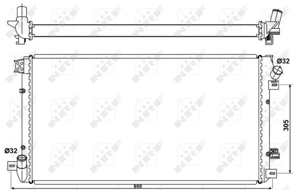 Kühler, Motorkühlung NRF 53076 von NRF