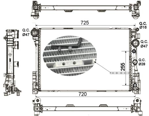 Kühler, Motorkühlung NRF 53141 von NRF