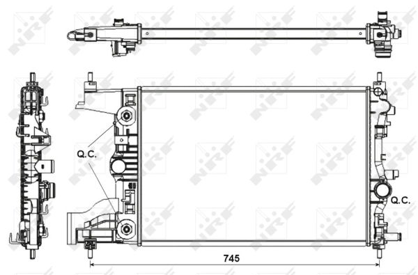 Kühler, Motorkühlung NRF 53153 von NRF