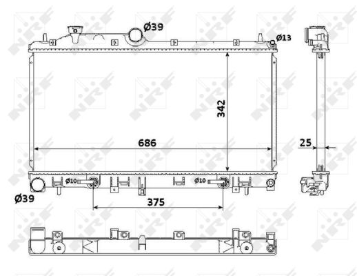 Kühler, Motorkühlung NRF 53886 von NRF