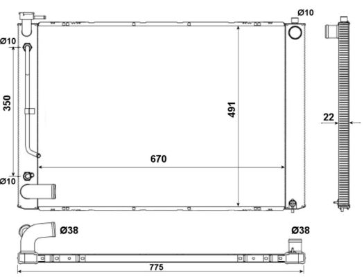 Kühler, Motorkühlung NRF 53974 von NRF