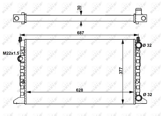 Kühler, Motorkühlung NRF 54657 von NRF