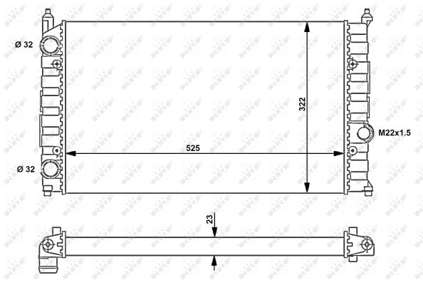 Kühler, Motorkühlung NRF 54707 von NRF