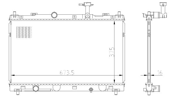 Kühler, Motorkühlung NRF 550031 von NRF