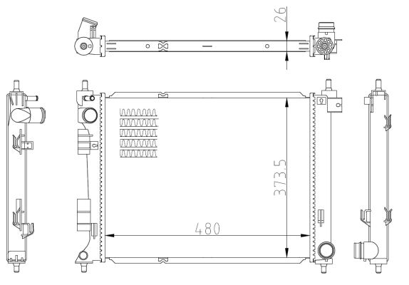 Kühler, Motorkühlung NRF 550033 von NRF