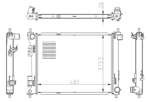 Kühler, Motorkühlung NRF 550039 von NRF