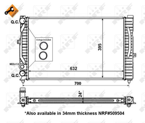 Kühler, Motorkühlung NRF 56127 von NRF