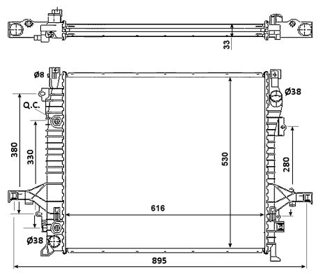 Kühler, Motorkühlung NRF 58356 von NRF