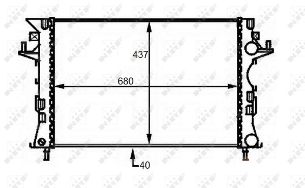 Kühler, Motorkühlung NRF 58490 von NRF