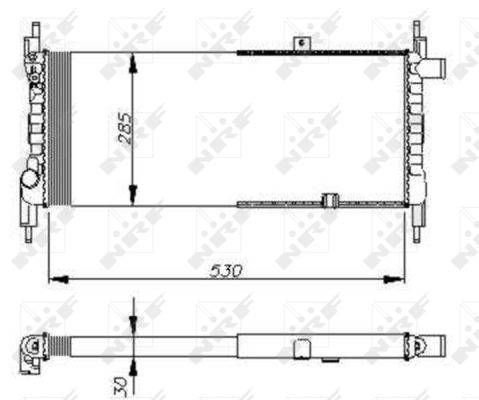 Kühler, Motorkühlung NRF 58711 von NRF