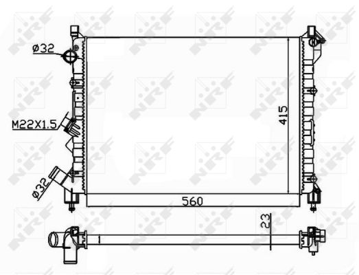 Kühler, Motorkühlung NRF 58943A von NRF