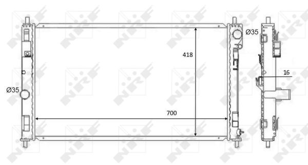 Kühler, Motorkühlung NRF 59089 von NRF