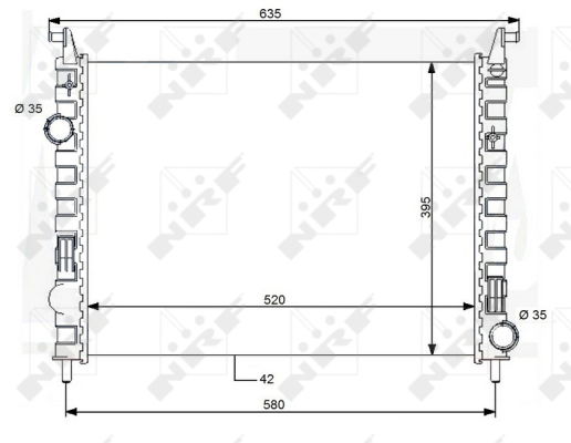 Kühler, Motorkühlung NRF 59120 von NRF