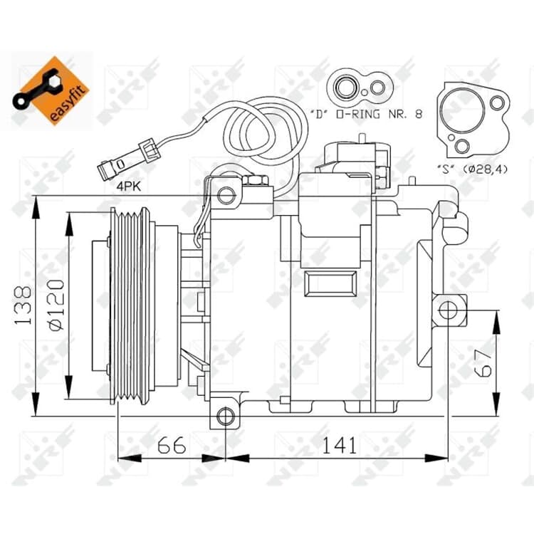 NRF Klimakompressor Audi A4 A6 Skoda Superb VW Passat von NRF