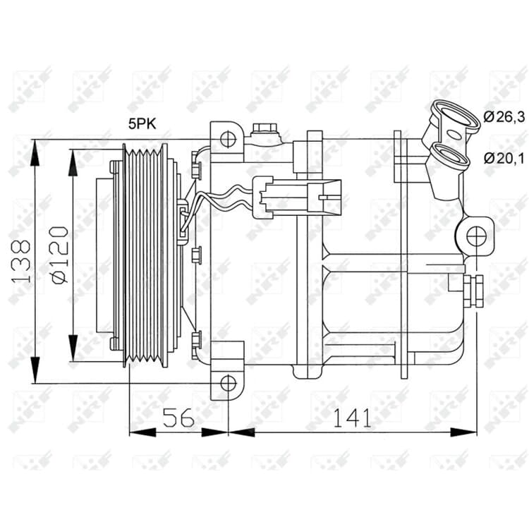 NRF Klimakompressor Cadillac Opel Saab von NRF